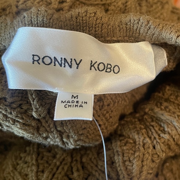 New Ronny Kobo Kaiden Pointelle Knit Halter Sheath Maxi Dress size Medium - Picture 8 of 10